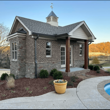 Custom Pool House by Bedrock Pools Nashville